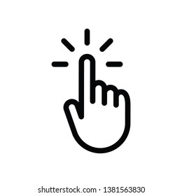 Clicking Finger Icon Hand Pointer Vector Stock Vector (Royalty Free ...