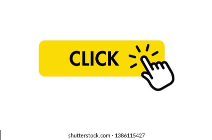 Hand Clicking On Click Here Button Stock Vector (Royalty Free ...