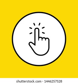 Hand clicking pointer vector icon