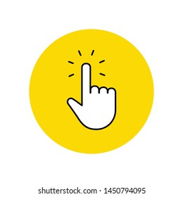 Hand clicking pointer vector icon