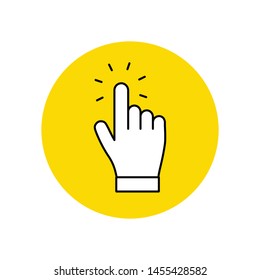 Hand clicking pointer vector icon