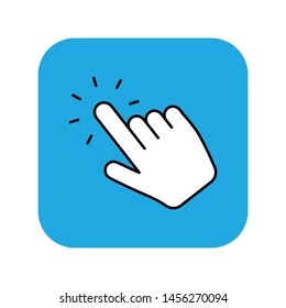 Hand clicking pointer vector icon