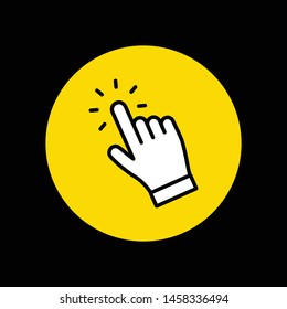 Hand clicking pointer vector icon