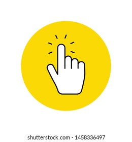 Hand clicking pointer vector icon