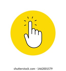 Hand clicking pointer vector icon