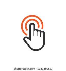 Hand clicking vector icon