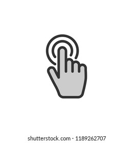 Hand clicking vector icon