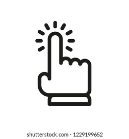 Hand clicking vector icon