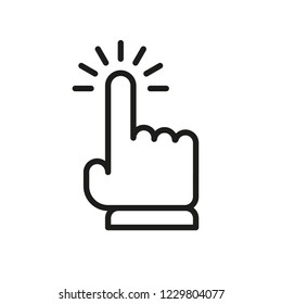 Hand clicking vector icon