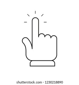 Hand clicking vector icon