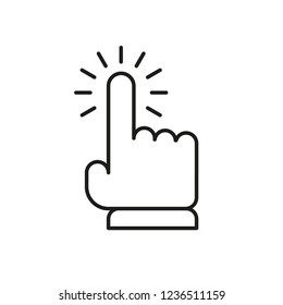 Hand clicking vector icon