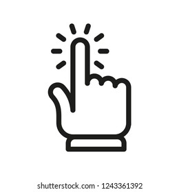 Hand clicking vector icon