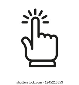 Hand clicking vector icon