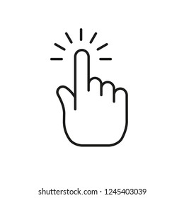 Hand clicking vector icon