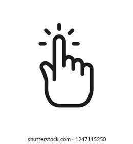Hand clicking vector icon