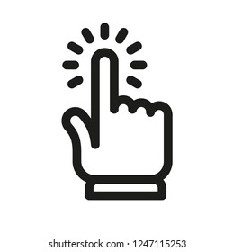 Hand clicking vector icon
