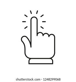Hand clicking vector icon