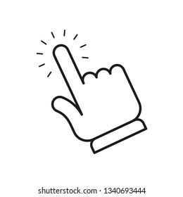 Hand clicking vector icon
