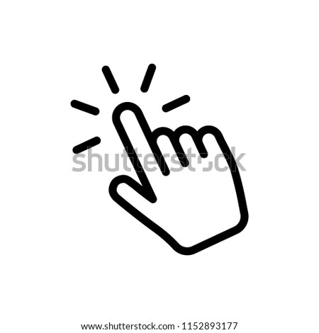 Hand clicking vector icon