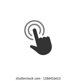 Hand clicking vector icon, mouse pointer click