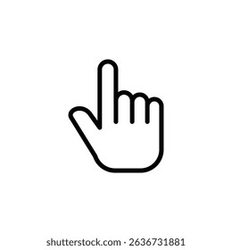 hand clicks icon. pointer icon vectors. in line style design on white background. vector illustration
