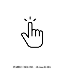 hand clicks icon. pointer icon vectors. in line style design on white background. vector illustration