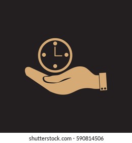 hand and clock. 