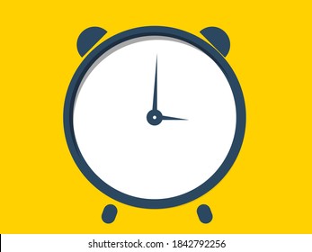 Reloj de mano, color azul sobre fondo amarillo