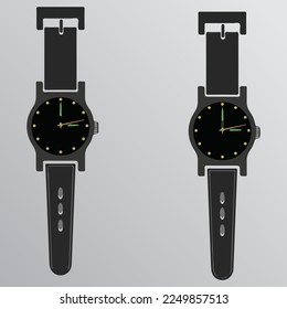 Diseño del reloj de mano, icono del reloj, reloj negro, relojes, mano 
