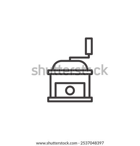 HAND COFFE GRINDER stroke icon in black