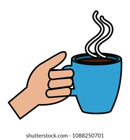 hand with coffee cup