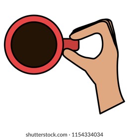 hand with coffee cup
