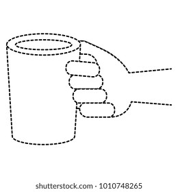 hand with coffee cup drink icon