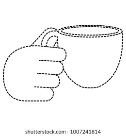 hand with coffee cup hot icon