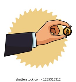 hand with coin