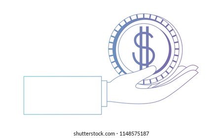hand with coin money