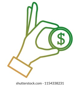 hand with coin money
