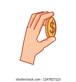 hand with coin money
