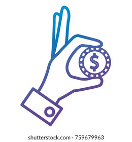 hand with coin money