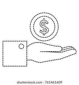 hand with coin money