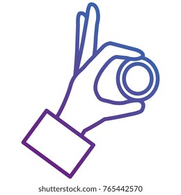 hand with coin money