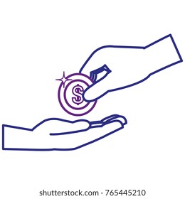 hand with coin money