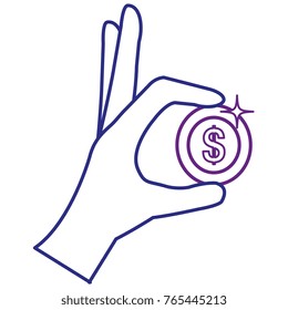 hand with coin money
