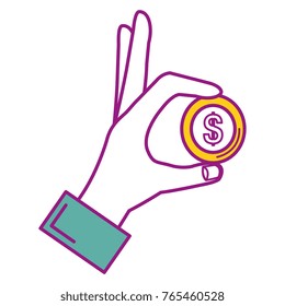 hand with coin money