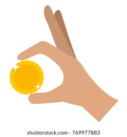 hand with coin money