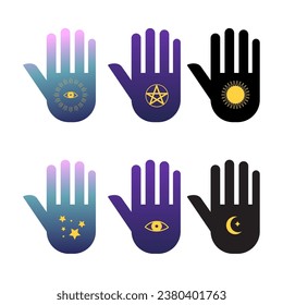 Hand collection has fortune teller icon on hand