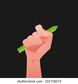 Hand & color pencil illustration