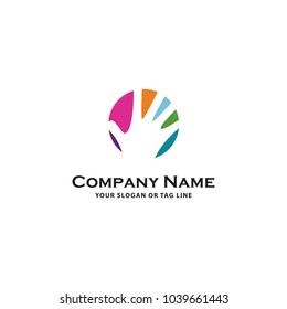 hand color vector logo