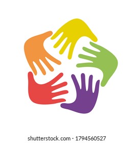 Diversity Hand Vector Icon Illustration Design Stock Vector (Royalty ...