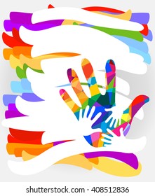 hand colorful illustration background